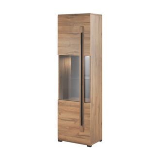 Petits Meubles Vitrina 1 puerta con led paneles laminados madera