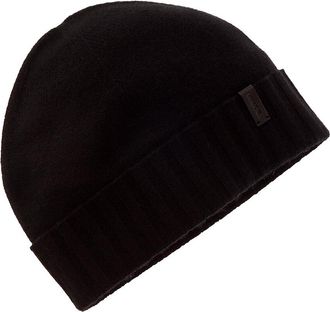 Vince Reverse Jersey Cuffed Boiled Cashmere Hat