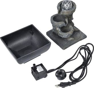OEM Elegante Fuente De Escritorio De Resina Para Decoraci&oacute;n Del Hogar, Adorno De Mesa Con Luz Y Enchufe De Bola De 220 V
