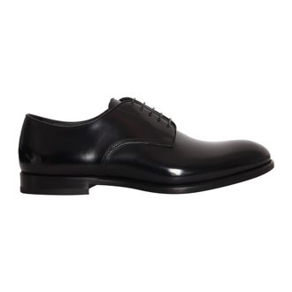 Doucal's York Lace-up Derby - male - Doucals - Dress Shoes - Black - 6 1/2 UK - Shoes