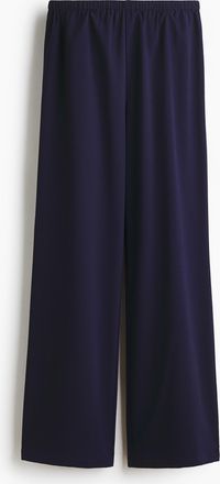 H&M Gerade Cr&ecirc;pe-Hose - Marineblau