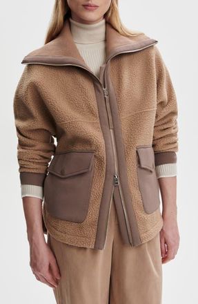 Varley Eleanor High Pile Fleece Jacket in Chanterelle at Nordstrom, Size X-Large