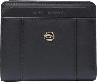 Piquadro Pd 6660W92Rn Bifold Portemonnee - Dames - Portefeuilles - Zwart - ONE Size - Leer - Accessoires