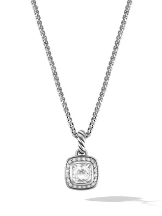 David Yurman Collana Petite Albion in argento sterling con diamanti (7mm)