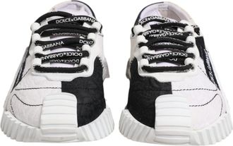 Dolce & Gabbana White Black NS1 Low Top Sneakers Womens Shoes (Pre-Owned)
