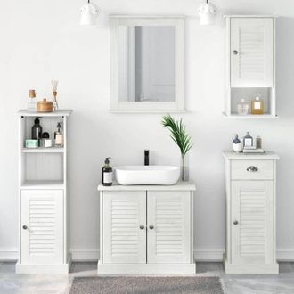 vidaXL Juego De Muebles De Ba&ntilde;o Vigo 5 Pcs Marr&oacute;n 37 X 34 X 110 Cm Vidaxl