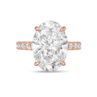 Diana M. Jewels 14kt rose gold 2.00 ct oval lab grown diamond engagement ring