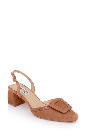 Badgley Mischka Yaneli Slingback Pump in Coffee Suede at Nordstrom, Size 6.5
