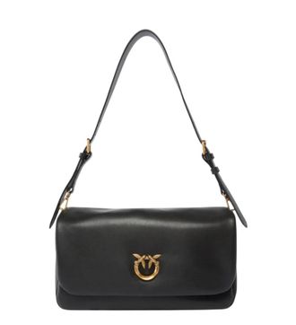 Pinko Click Soft Baguette Leather Shoulder Bag