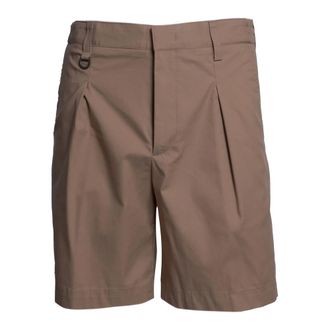 Paolo Pecora Casual Shorts, male, Brown, Size: 2XL Pleated Shorts