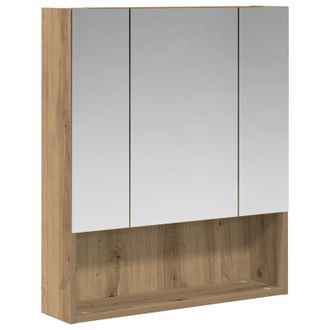 vidaXL Armario Con Espejo De Ba&ntilde;o Roble Artisan 60 X 14.5 X 70 Cm Vidaxl