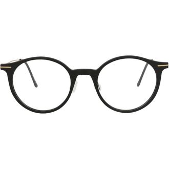 Maui Jim Core Optical 49mm Round Reading Glasses in Black Gold Transparent at Nordstrom Rack