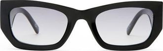 Le Specs Beachcomber 52mm D-Frame Sunglasses in Black/smoke Grad at Nordstrom