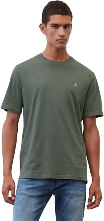 Marc O'Polo T-Shirt MARC OPOLO, Herren, Gr. XXXL (58), gr&uuml;n (mangrove), Jersey, Obermaterial: 100% Baumwolle, Basic, Rundhals, Shirts T-Shirt, Logo-T-Shirt aus Bi