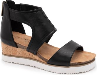 Corkys Footwear Womens Sugar & Spice Strappy Wedge Sandals In Black