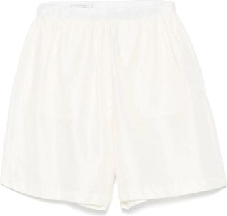 RANRA Beige Zijden Stroller Shorts - Heren - Bermuda - Beige - S - Korte Broeken