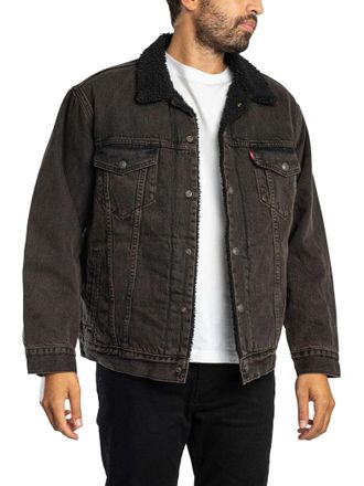 Levi's Relaxte Sherpa-Jas, Zwart