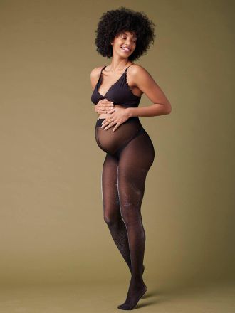 Envie de Fraise Glitzernde Umstands-Strumpfhose ENVIE DE FRAISE schwarz