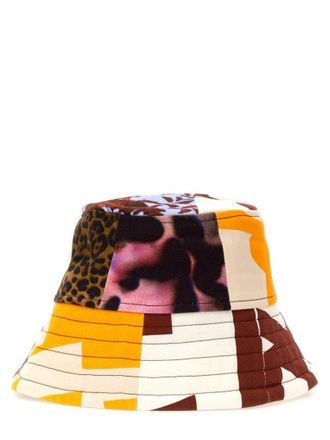 Dries Van Noten Cotton Bucket Hat With Contrast Stitching Details