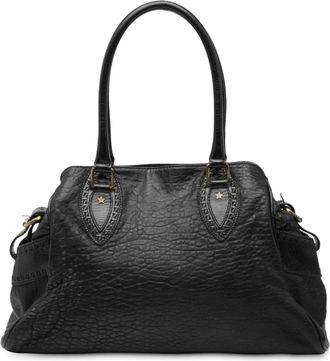 Fendi Pre-owned Womens Leather Etniko Du Jour Handbag - Black - One Size