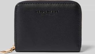 Seidenfelt Manufaktur Portemonnaie mit Label-Detail Modell YLVA in Black, Größe 1
