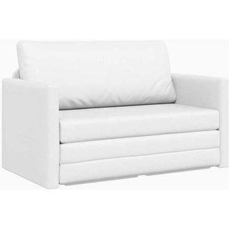 vidaXL Sof&aacute; Cama Blanco 124 X 71 X 78 Cm Cuero Artificial Vidaxl