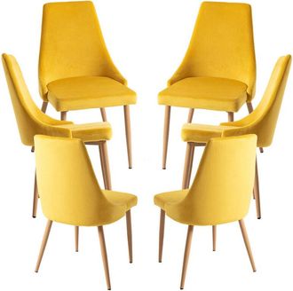 Regalos Miguel Regalos Miguel - Packs Sillas Comedor - Pack 6 Sillas Stoik Wood - Amarillo