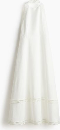H&M Neckholder-Kleid aus einer Leinenmischung - White