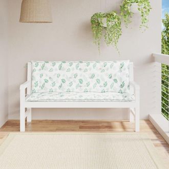 vidaXL Garden Bench Cushions 2pcs Leaf Pattern 59.1x19.7x2.8 Fabric