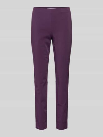 Raffaello Rossi Raffaello Rossi Slim Fit Stoffhose mit Ziern&auml;hten Modell PENNY in Aubergine, Gr&ouml;&szlig;e 32
