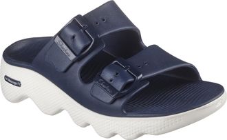 Skechers Womens Foamies Massage Fit-Care Free Sandal, Navy, 6.5 UK