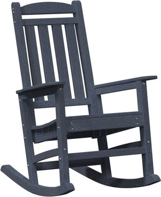 vidaXL Garden Rocking Chair Navy 70 x 92 x 108cm Plastic Vidaxl