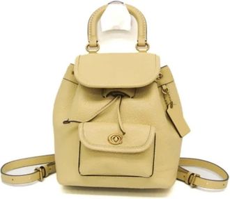 Coach Pre-owned Leather backpacks - Dames - Vintage Rugzakken - Geel - ONE Size - Leer - Vintage