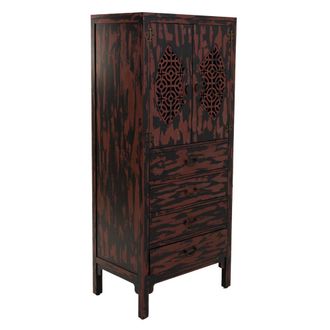 Wanderlust Deco Wanderlust Deco - Armario De Madera Rojo Y 60x40x140