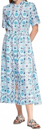 Vilagallo Aroa Midi Dress In Blue