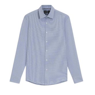 HUGO BOSS Mens Hank Kent Collar Shirt (Blue) - Size 16.5 inch