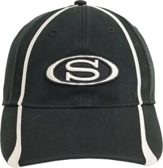 St&uuml;ssy S Oval Cap Black 1311235-BLAC