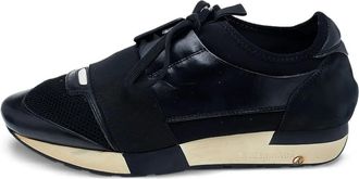 Balenciaga mesh panelled lace-up trainers - Black