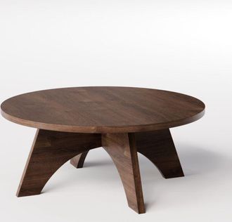 OEM Mesa De Centro Redonda Yuko &Oslash;90 Cm Roble Chocolate