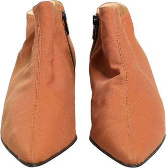Dolce & Gabbana Brown Suede Ankle Boots Womens Shoes (Pre-Owned)