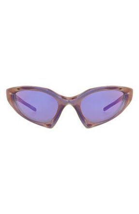 Balenciaga 67mm Shield Sunglasses in Violet Violet Violet at Nordstrom Rack