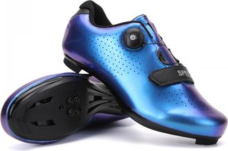 Generic Mens/Womens Cycling Shoes Breathable Professional Road Bikes Shoes Sneakers Unisex Anti-Slip Cycling Trainers Shoe with Rotating Shoelace Indoor/Outdo