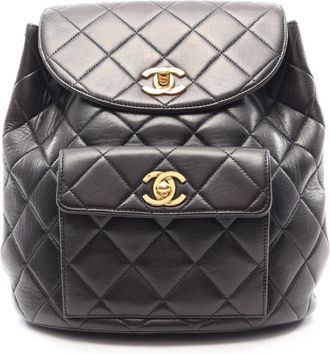 Chanel Black Leather Backpack (Pre-Owned)