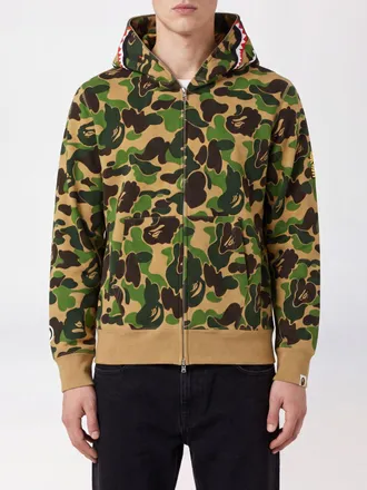 A Bathing Ape Felpa con cappuccio in cotone camouflage