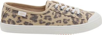 Rocket Dog Lage canvas sneakers met luipaardprint voor dames (Tan)