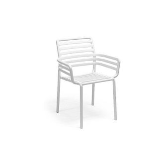 Nardi Sedia Doga Armchair con Braccioli da Esterno in Fiberglass - Bianco
