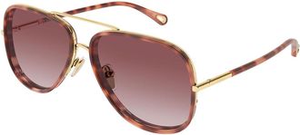 Chlo&eacute; CH0382S 004 Womens Sunglasses Gold Size 60