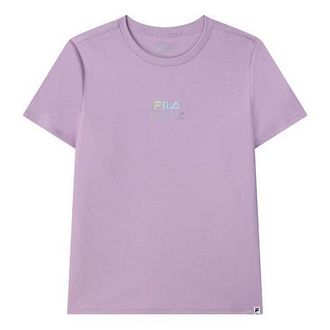 Fila (WMNS) FILA Logo Printing Casual Sports Short Sleeve Purple F11W128160F-VT