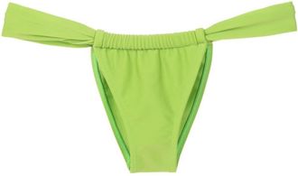 Amir Slama gathered low-waisted bikini bottoms - women - Polyamide/Elastane - GG - Green