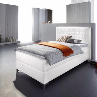 Inosign Boxspringbett »Coos« mit besonderer Steppung im Kopfteil, 3 Matratzenarten, 2 Härtegrade